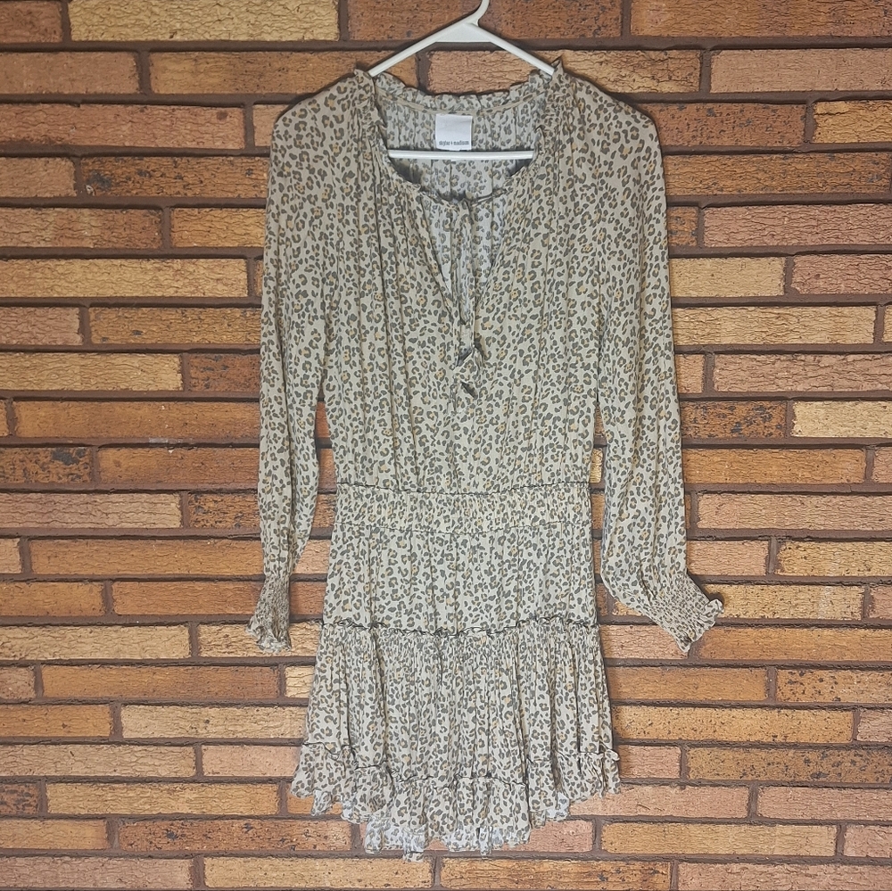 Skylar + Madison Small Mini Long Sleeve Leopard Print Dress